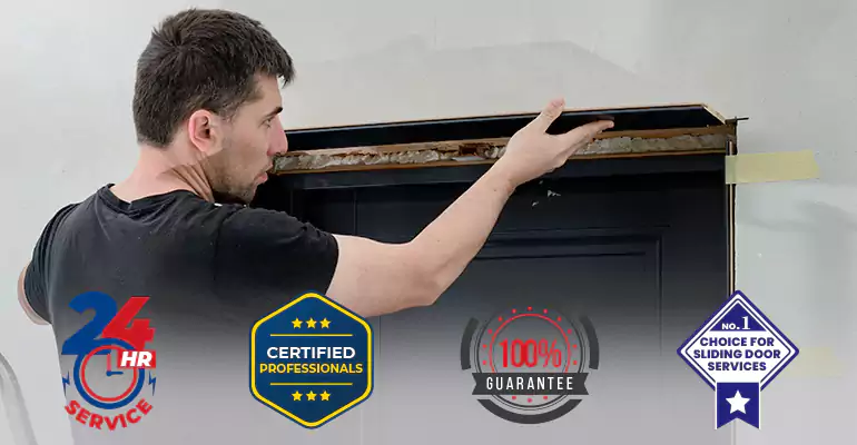 Wood Door Crack and Hole Repair in Royal Palm Beach